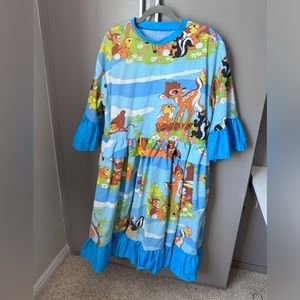 Vintage Bambi bedsheet dress